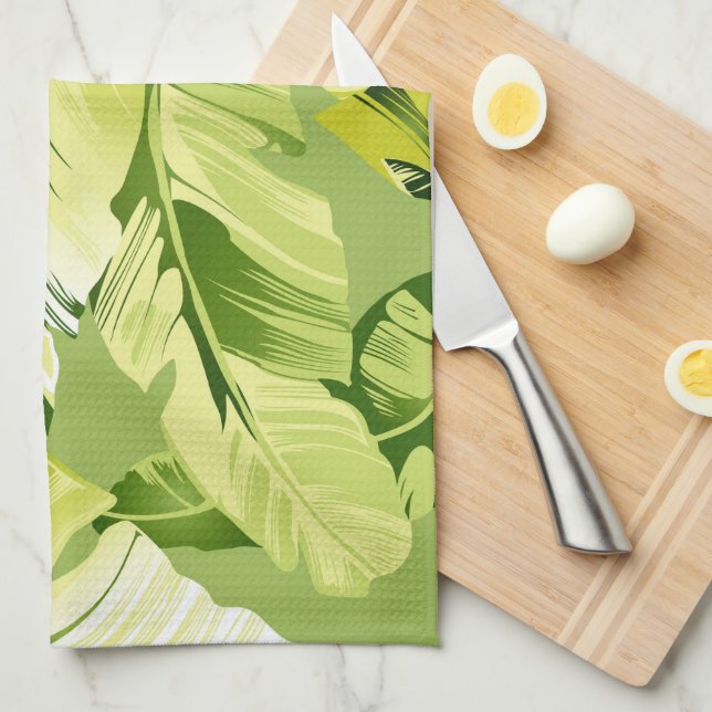 Banana Leaves 5 Tea Towel (Quarter Fold)