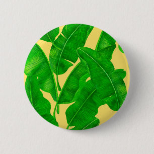Banana leaves 6 cm round badge