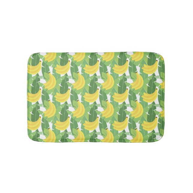 Banana Leaves And Fruit Pattern Bath Mat (Front)