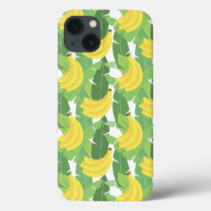 Banana Leaves And Fruit Pattern iPhone 13 Case