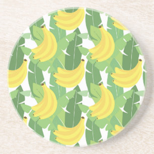 Banana Leaves And Fruit Pattern Coaster