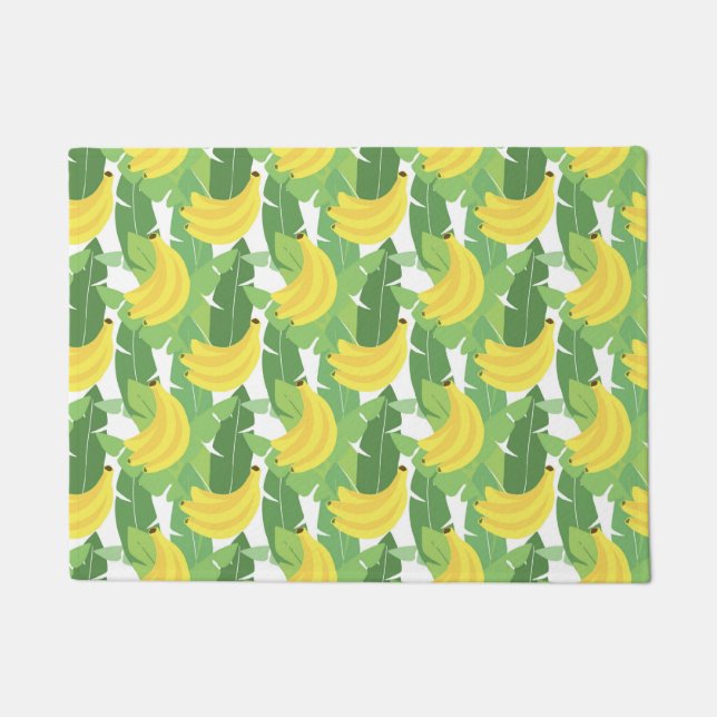 Banana Leaves And Fruit Pattern Doormat (Front)