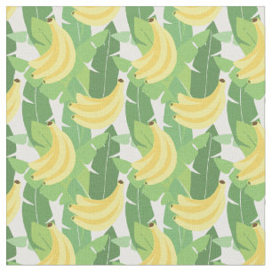Banana Leaves And Fruit Pattern Fabric