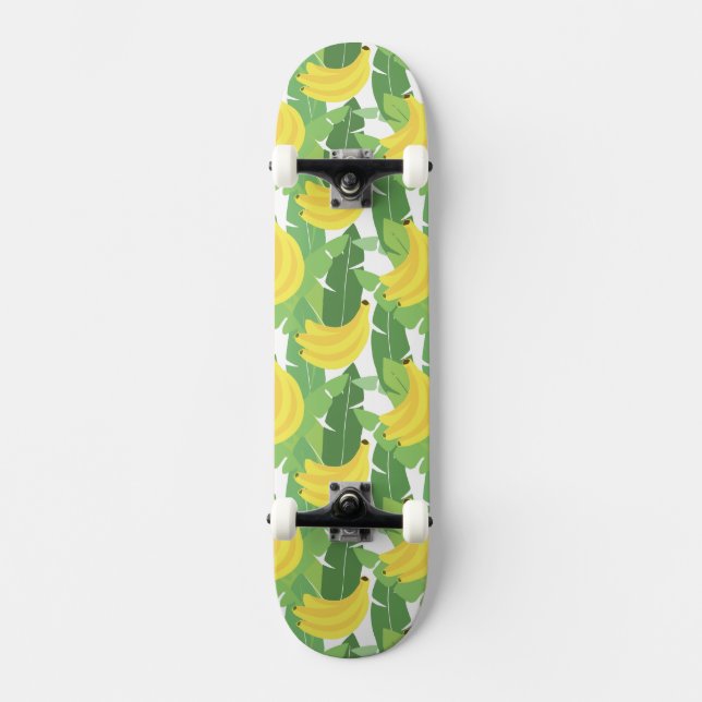 Banana Leaves And Fruit Pattern Skateboard (Front)