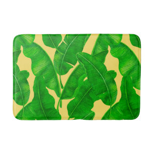 Banana leaves bath mat