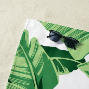 Banana leaves beach towel