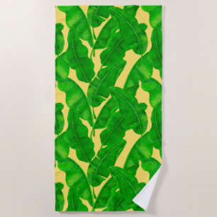 Banana leaves beach towel