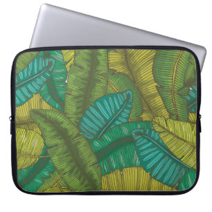 Banana Leaves: Botanic Vintage Hand-Drawn Laptop Sleeve