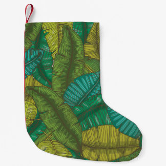 Banana Leaves: Botanic Vintage Hand-Drawn Small Christmas Stocking