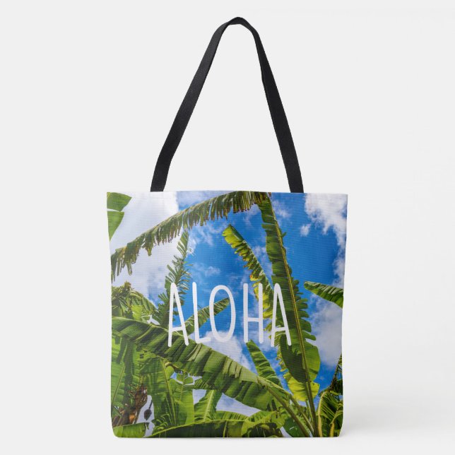 Banana Leaves, Grove Farm Hawaiian Aloha Beach Bag (Front)