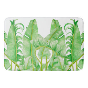 Banana Leaves on a Bath Mat