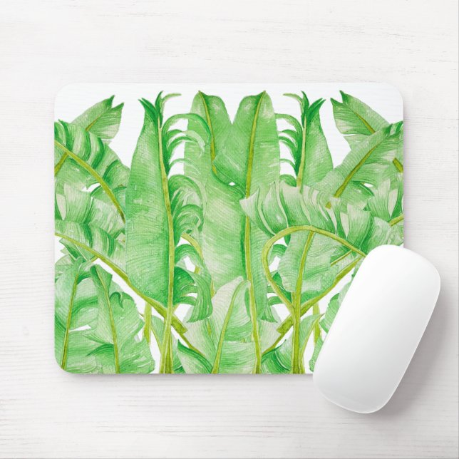 Banana Leaves on a Mouse Pad (With Mouse)