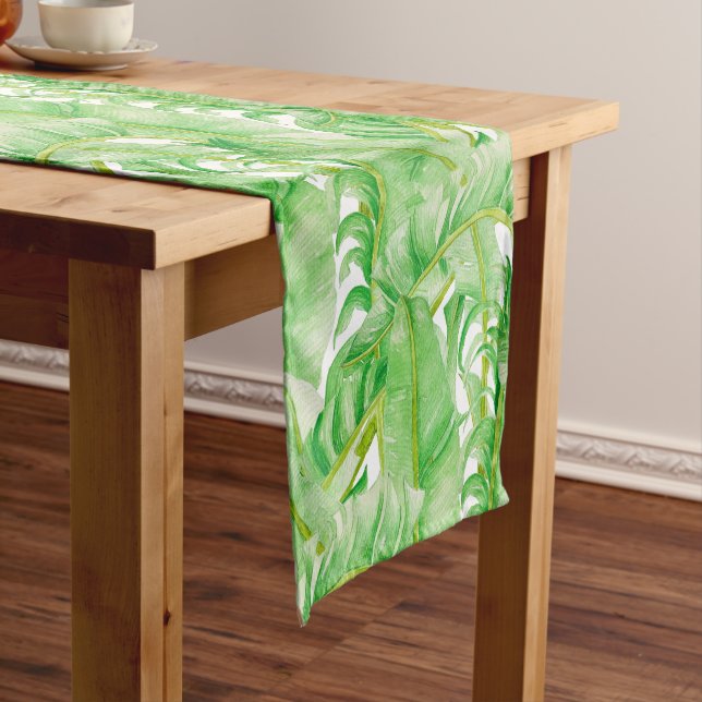 Banana Leaves on a Table Runner (In Situ)