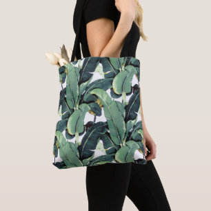 Banana Leaves Palm Tree Tropical Print Tote Bag