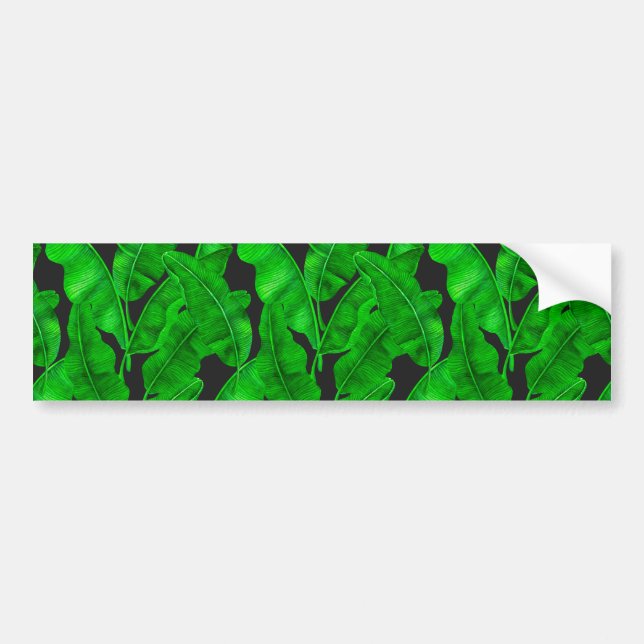 Banana leaves pattern bumper sticker (Front)