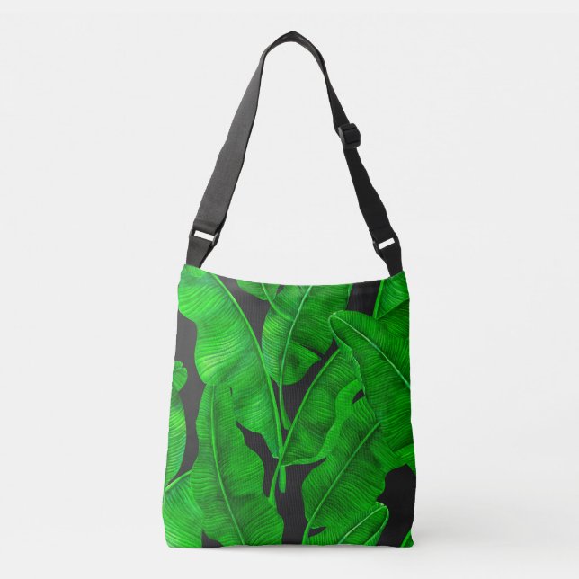 Banana leaves pattern crossbody bag (Front)