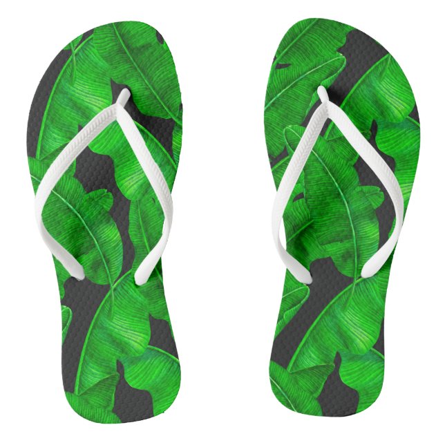 Banana leaves pattern jandals (Footbed)