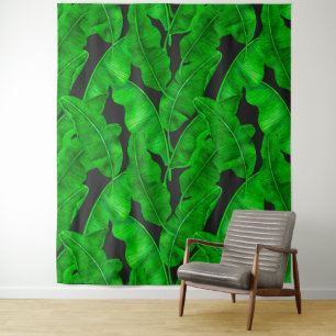 Banana leaves pattern tapestry