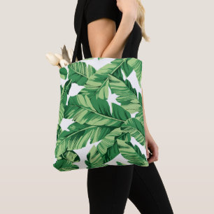 Banana leaves tote bag