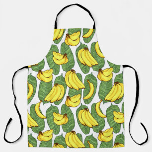 Banana Leaves: Tropical Fruit Pattern Apron