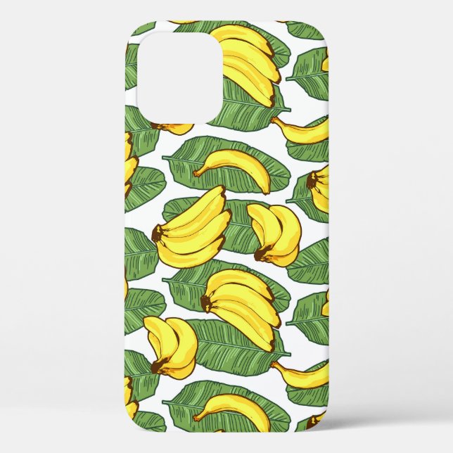 Banana Leaves: Tropical Fruit Pattern Case-Mate iPhone Case (Back)
