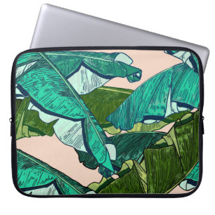 Banana Leaves: Tropical Seamless Pattern. Laptop Sleeve