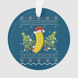 Banana Lover Xmas Gift Ugly Banana Christmas Ornament