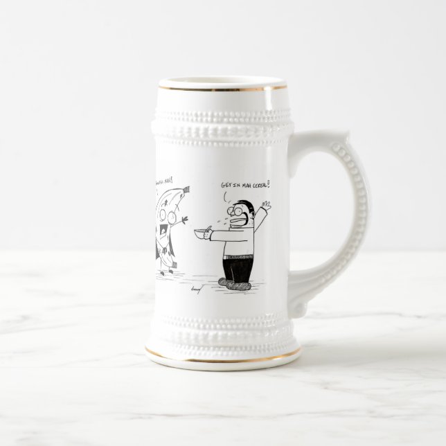 Banana Man Funny Cartoon Stein (Right)