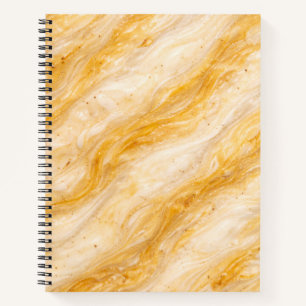 Banana Milkshake Marble Texture Design Notebook