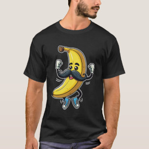 Banana Moustache Funny Dancing Banana T-Shirt