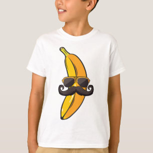 Banana Moustache Sunglasses Face Funny Fruit Cool  T-Shirt