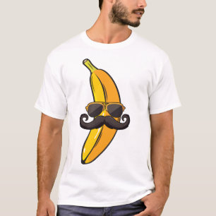 Banana Moustache Sunglasses Face Funny Fruit Cool T-Shirt
