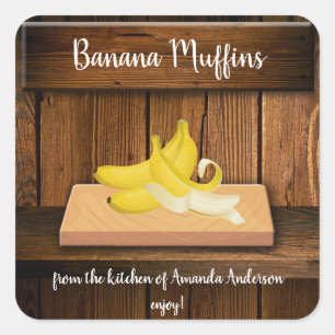 Banana Muffins Sq Product Label