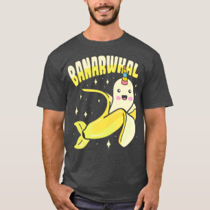 Banana Narwhal Design for Kids and Doughnut Lovers T-Shirt