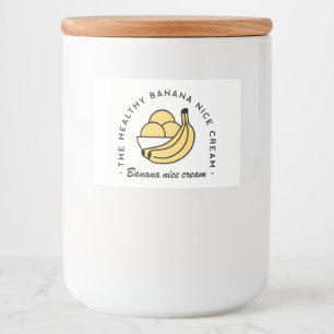 Banana nice ice cream healthy fruit plant based food label