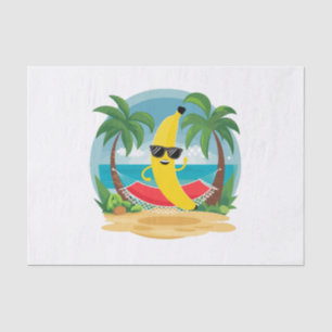 Banana on the hammock on the beach tissue paper