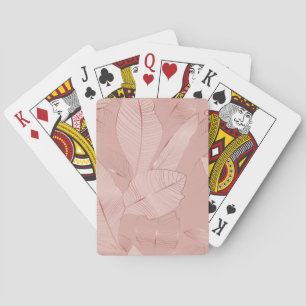 Banana, palm leaves: shiny copper. playing cards