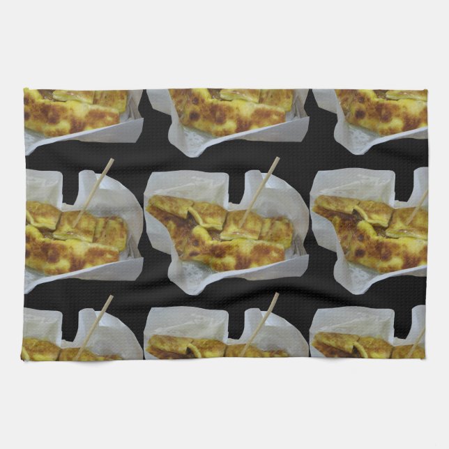 Banana Pancake [Roti Kluai Khai] Tea Towel (Horizontal)