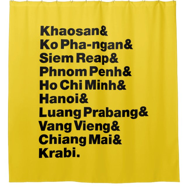 Banana Pancake Trail / Circuit Shower Curtain (Front)