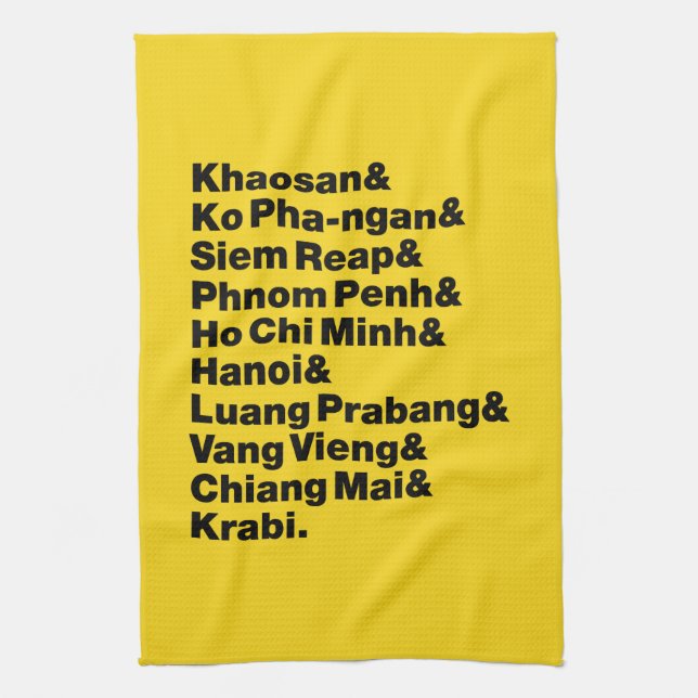 Banana Pancake Trail / Circuit Tea Towel (Vertical)