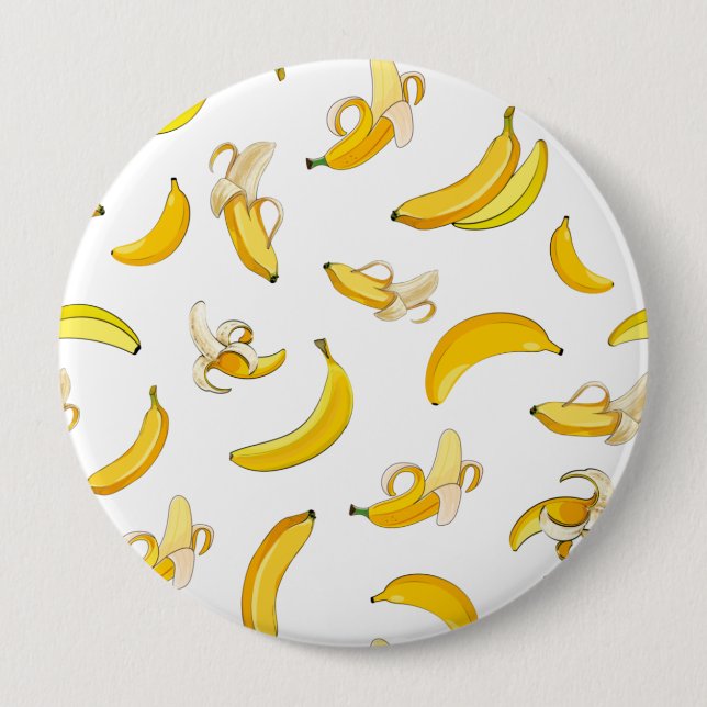 Banana Pattern 4 10 Cm Round Badge (Front)