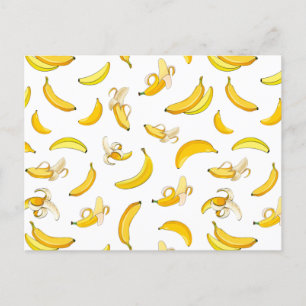 Banana Pattern 4 Holiday Postcard