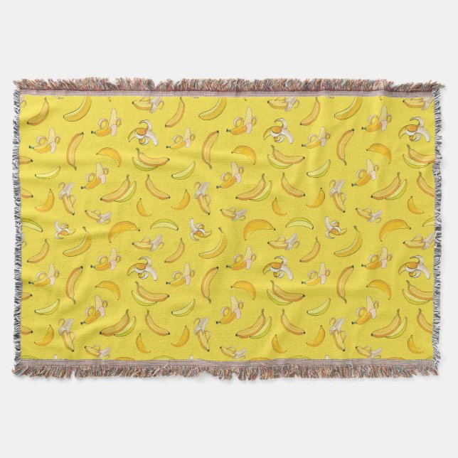 Banana Pattern 4 Throw Blanket (Front)