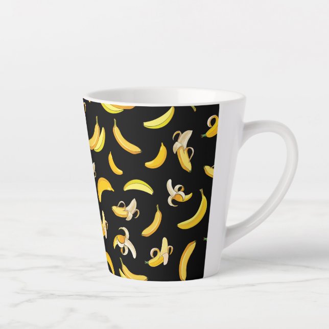 Banana Pattern 5 Latte Mug (Right)