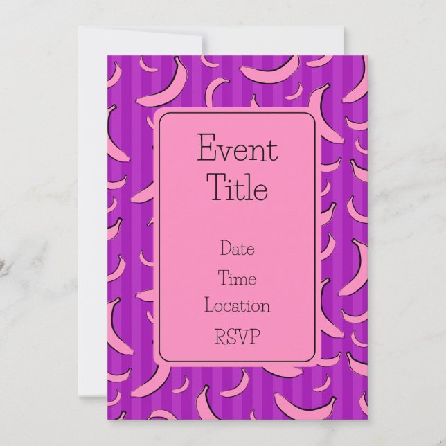 Banana Pattern Invitation (Front)