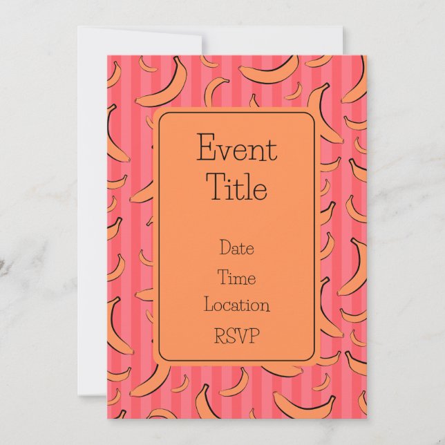 Banana Pattern Invitation (Front)