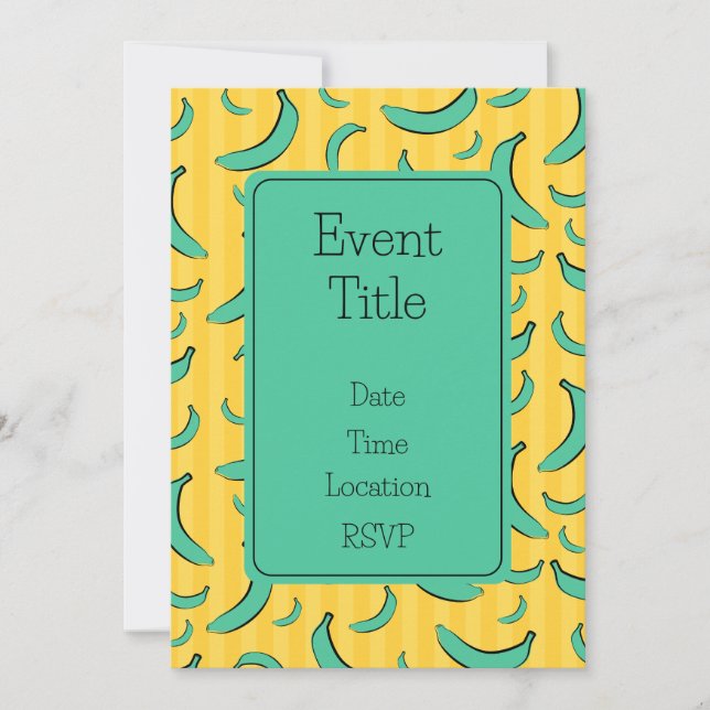 Banana Pattern Invitation (Front)