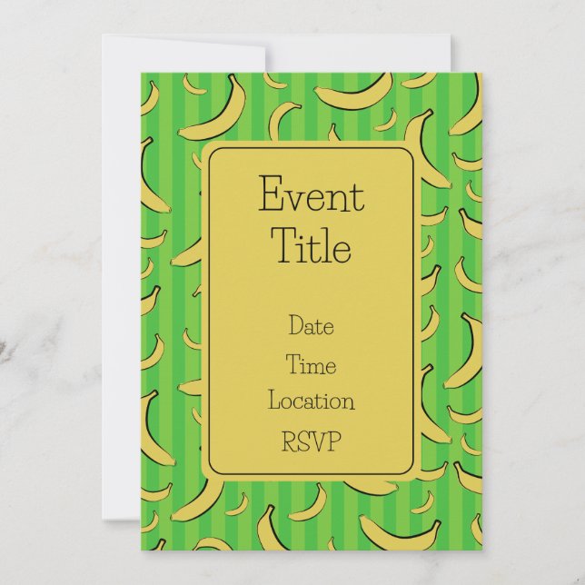 Banana Pattern Invitation (Front)