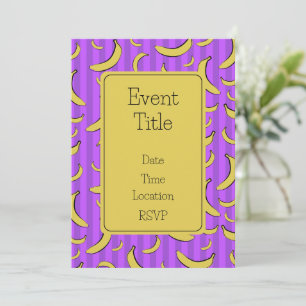 Banana Pattern Invitation
