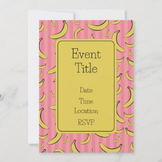 Banana Pattern Invitation
